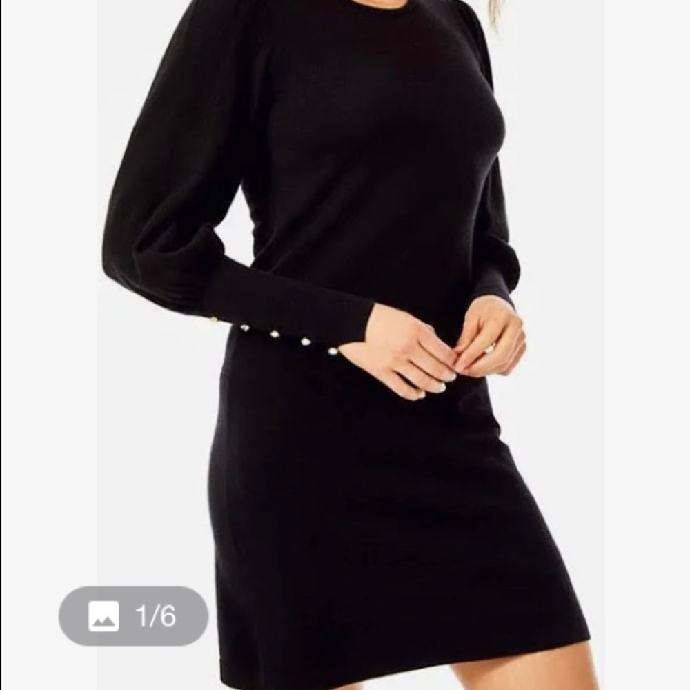 NWOT Lilly Pulitzer Black Sweater Dress - S